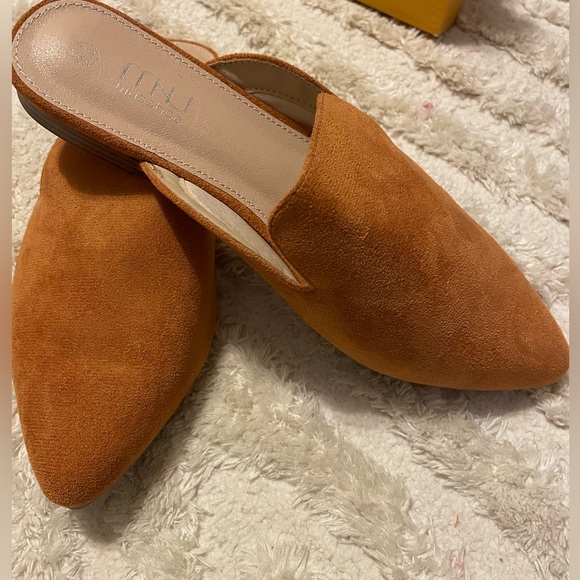 Musshoe Burnt Orange Suede Mules Women's Size 8.5 - Picture 3 of 8